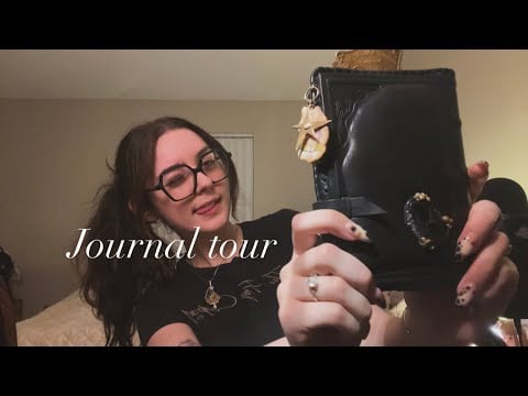 Journal tour asmr (tapping, whispering and page turning)✨💜