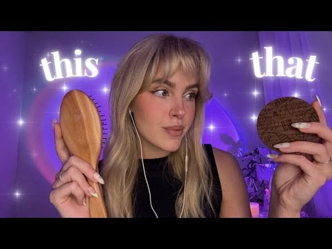 ASMR SUOMI this or that | rentouttavia triggereitä | relaxing triggers for sleep
