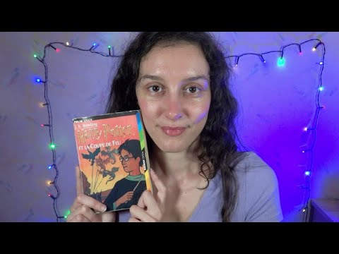 🔥 ASMR FR ⚡Lecture chuchotée Harry Potter et la Coupe de Feu avec un crépitement de feu