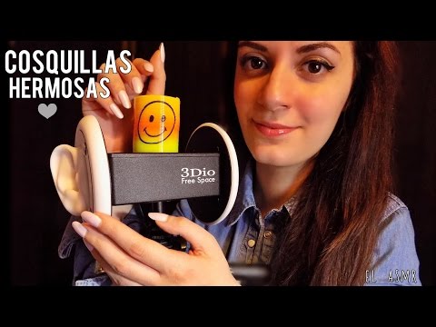 ♡ASMR español♡ COSQUILLAS Hermosas para Ti! (ear tapping,blowing,cupping,crinckle,scratching)