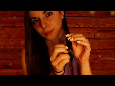 [ASMR] Playing with my hair (no talking - visual triggers) 🤫💤