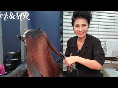 미용실 ASMR 모발 (파워가 강한) 매직 스트레이트   Hair (strong) magic straight/Korean hair salon