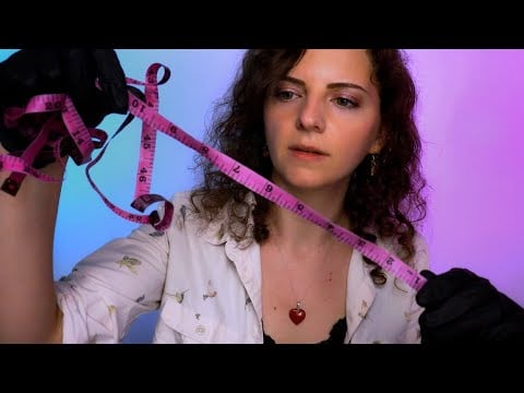 Measuring You ASMR | Unintelligible Whispering, Crinkly Shirt & Gloves 📏