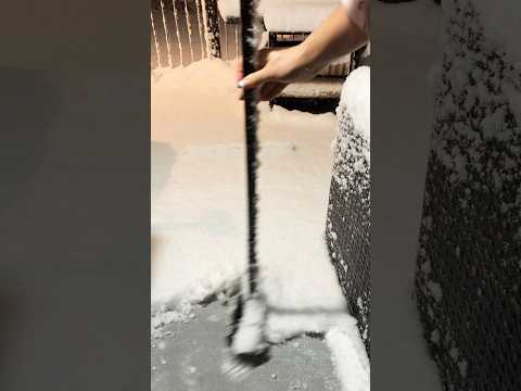 Satisfying Snow Sweep #asmr #snowstorm #satisfying ￼