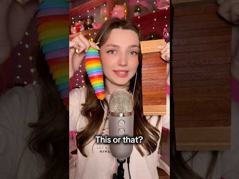 This or that? #asmr #asmrsounds #asmrrelax #asmrsleep #relax #tingles #asmrvideo #relaxingvideos