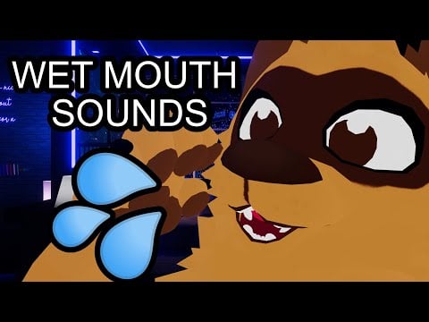 [Furry ASMR] Wet Mouth Sounds And Inaudible Whispering | VRChat