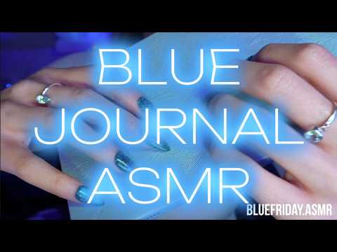 Blue Journal ASMR🩵(No Music)