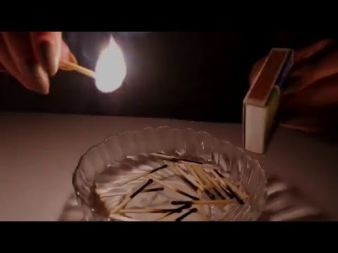 ASMR Match Lighting ♡  Extinguishing, Fire Crackling,Tapping, Glass Sounds, Candles