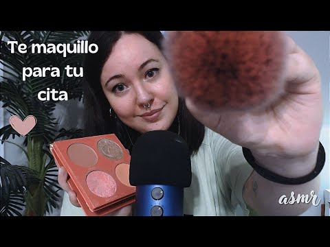 ASMR | Te maquillo para tu cita ❤️ Con muchas cosquillas | Susurros, visuales