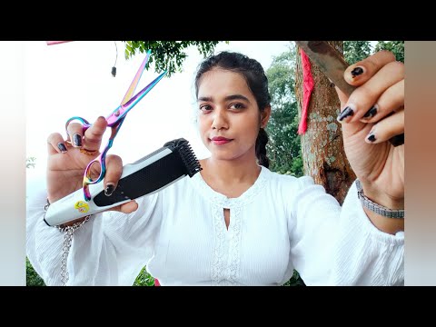 ASMR HINDI- Indian Girl Making You Bald |Head Shaving + Trimming + Massage [Personal Attention]