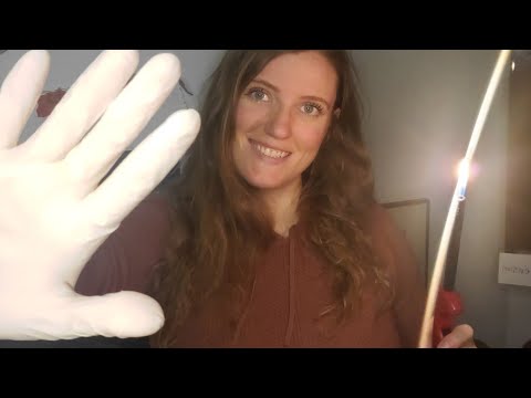 [ASMR] Lots of Latex! Distracted Doctor Roleplay (latex gloves, fire, cranial nerve exam, ambient)