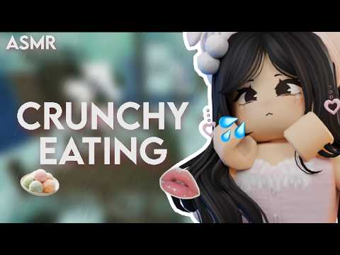 ROBLOX ASMR ★ Crunchy Bites & Mouth Sounds with Cozy Rain 🌧️🌙💗