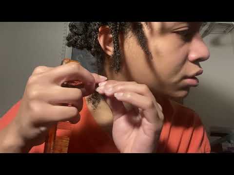 ASMR - Un Braiding My Braids (part 1)