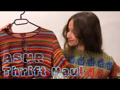 ASMR October Thrift Haul & Try-On | Tap Tap Tapping Sounds 🩰