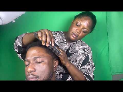 ASMR✨ MY WIFE GAVE ME A SOFT WHISPER SCALP SCRATCHING AND HAIR TREATMENT.
