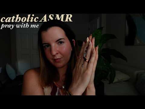 Pray the Rosary with Me *ASMR* 🙏gentle repeated calming whispers for sleep (christian catholic asmr)