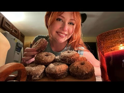 ASMR Baking Apple Cider Donuts (Close Whispered Voiceover)