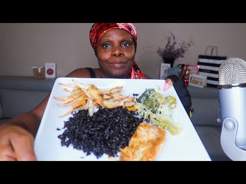 CRAB FINGERS CAJUN SALMON ASMR EATING SOUNDS