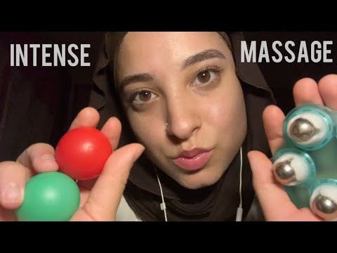 ASMR INTENSE Fast and Aggressive Neck, Ear, & Shoulders Massage with Lotion on bare hands💤