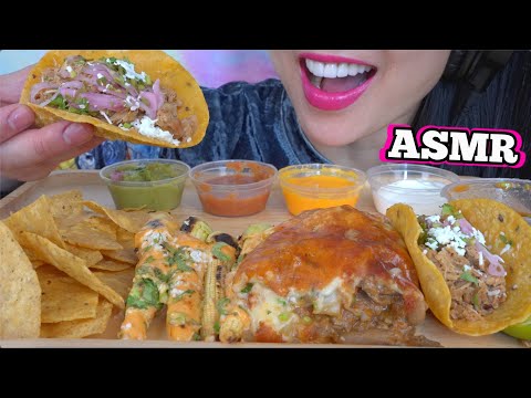 ASMR JUICY KETO BURRITO + ELOTE CRUNCHY NACHO (EATING SOUNDS) NO TALKING | SAS-ASMR