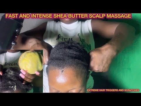 ASMR✨AGGRESSIVE HEAD SCRATCHING, INTENSE AND FAST SHEA BUTTER SCALP MASSAGE. BEST SLEEP TRIGGERS.