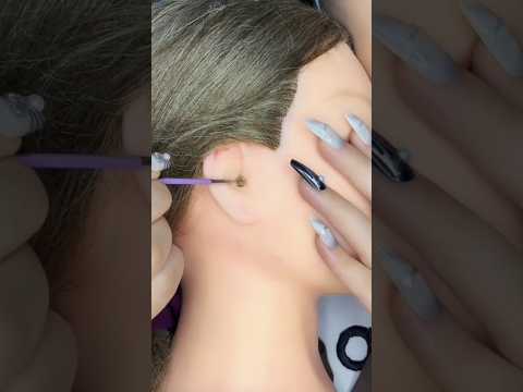Ear Cleaning 👂🏻🤎 #asmr #relax #visualtingle #satisfying #relaxing #tingles #asmrscratching