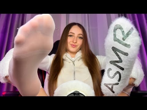 ASMR | Body Triggers | Socks, Gloves, Tights and FEET Mic Touching | No Talking