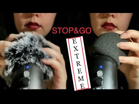 ASMR| STOP&GO⚠️EXTREME FAST&AGGRESSIVE Anticipatory Fluffy&Foam cover Pumping scratching…No talking