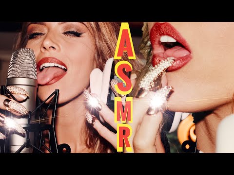 ASMR Gina Carla 👄 #EXTREME Sensitive Mouth Sounds! Ear Scratching! Handling Four Mics! 😜