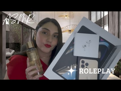 ASMR - TIA RICA TE MIMANDO COM PRESENTES DE NATAL 🎁💎