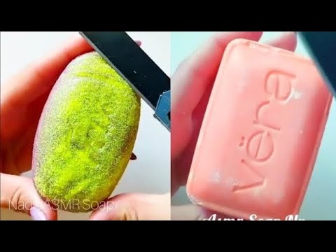 Dry Soap carving ASMR\ relaxing sounds\ No talking. Satisfying ASMR video\ Cutting soap