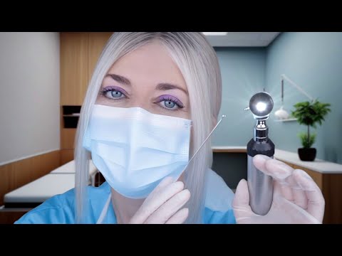 ASMR Ear Exam & Deep Ear Cleaning - Otoscope, Fizzy Drops, Ear Picking, Scraping, Brushing, Gloves