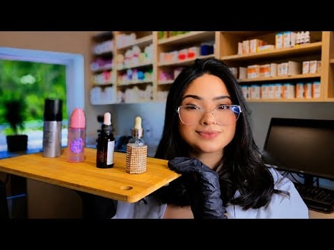 ASMR: TESTE E EXAME DE ALERGIA! Teste de sensibilidade na pele.🦠 