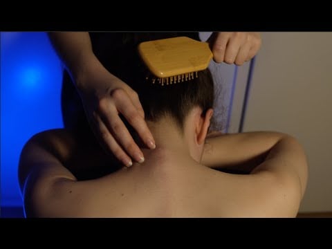 ASMR Nape and Neck TINGLES - Nape and Back Scratching, Hair Brushing (No Talking)