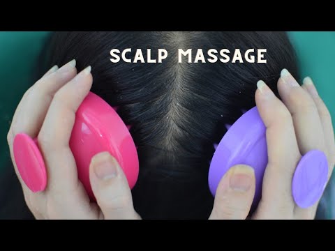ASMR Head Massage On Real Person, Hair Parting, Hair Brushing For Stress Relief ( Therapy Sounds )