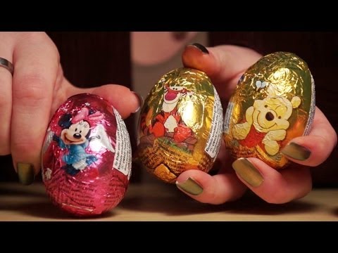 Binaural 3D ASMR/Whisper. Opening some Disney Surprise Eggs