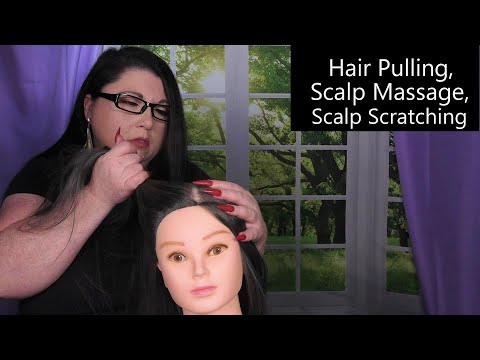 ASMR Hair Pulling, Scalp Massage, Scalp Scratching with Long Nails for MAXIMUM Tingles & Relaxation