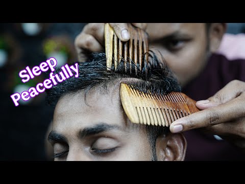Comb & Calm: ASMR for Deep Sleep & Insomnia Relief | ASMR Head Scratching Massage With Wooden Comb
