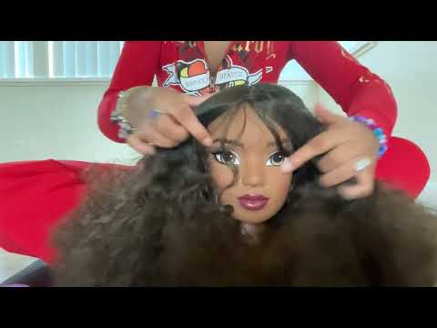ASMR Doll Styling Head Hairplay | Precision Parting, Hair Styling & Hair Accessorizing