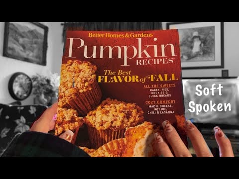 ASMR  Pumpkin recipes Magazine page turning! (Soft Spoken version only) Better Homes & Gardens