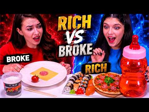 ASMR Rich VS Broke and Guess the Food Challenge Compilation