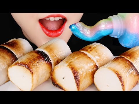 GIANT ROASTED MARSHMALLOW ASMR HONEY JELLY MUKBANG ASMR