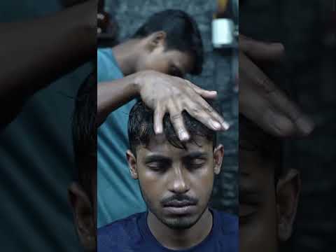 Tap Tap Head And Back Massage ASMR By Strong Wrist Barber #shorts