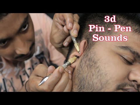 ASMR Indian Head Massage With Relaxing 3d Sounds | Indian Barber Neck Crack And Pin Pen Massage