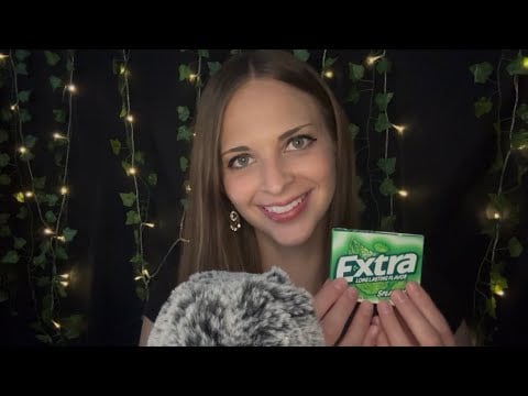 ASMR Ear-to-Ear Gum Chewing & Whisper Ramble 💙 Shows I’ve Been Watching + Life Updates