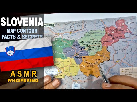 ASMR: Map of SLOVENIA tracing with facts | Main CITIES Facts and Highlights ASMR maps and facts
