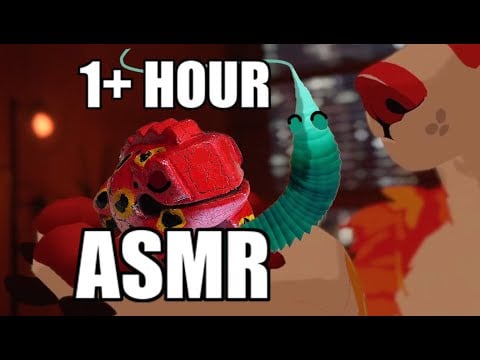 [Furry ASMR] Tingly Wooden-Frog Instrument & Worm on a String🐛🐸 (No Talking) [1 Hour]