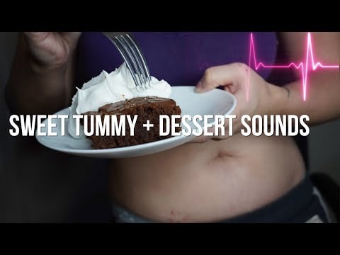 Happy Heartbeats Dessert & Coffee Tummy Sounds | Female Heartbeat ASMR