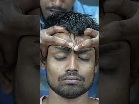 Strong wrist barbers deep tissue head and back body massage with neck cracking ASMR #shorts