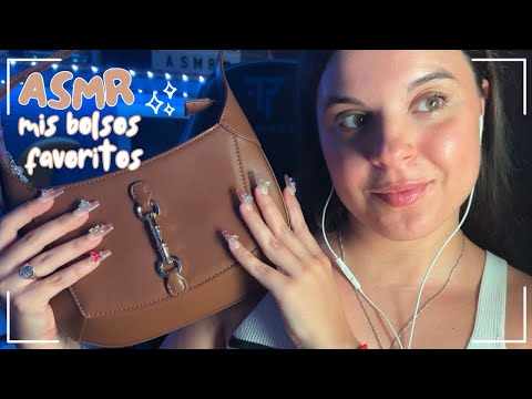 ASMR te enseño mis bolsos favoritos 👜 ~ susurros, tapping relajante ♡